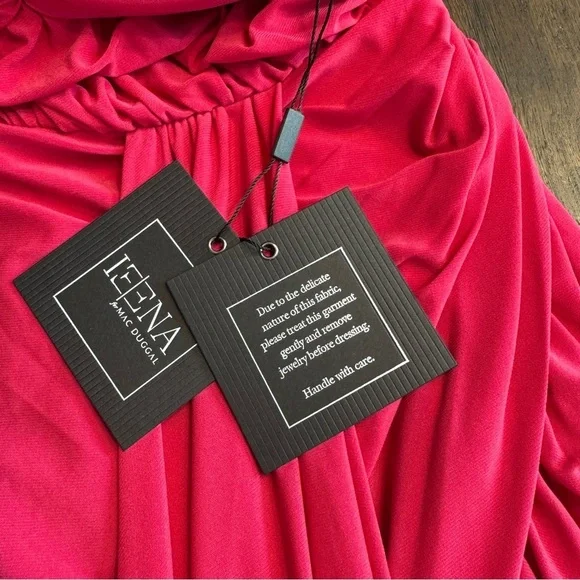 IEENA by Mac Duggal Hot Pink Strapless Ruched Mini Dress | Style 11565 | Size 6 - Picture 9 of 12